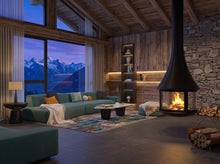 ZELIA 908 Cheminée, 360 Grad Feuersicht, hängendes Cheminée, Design Feuerstelle, Luxus Feuerstelle